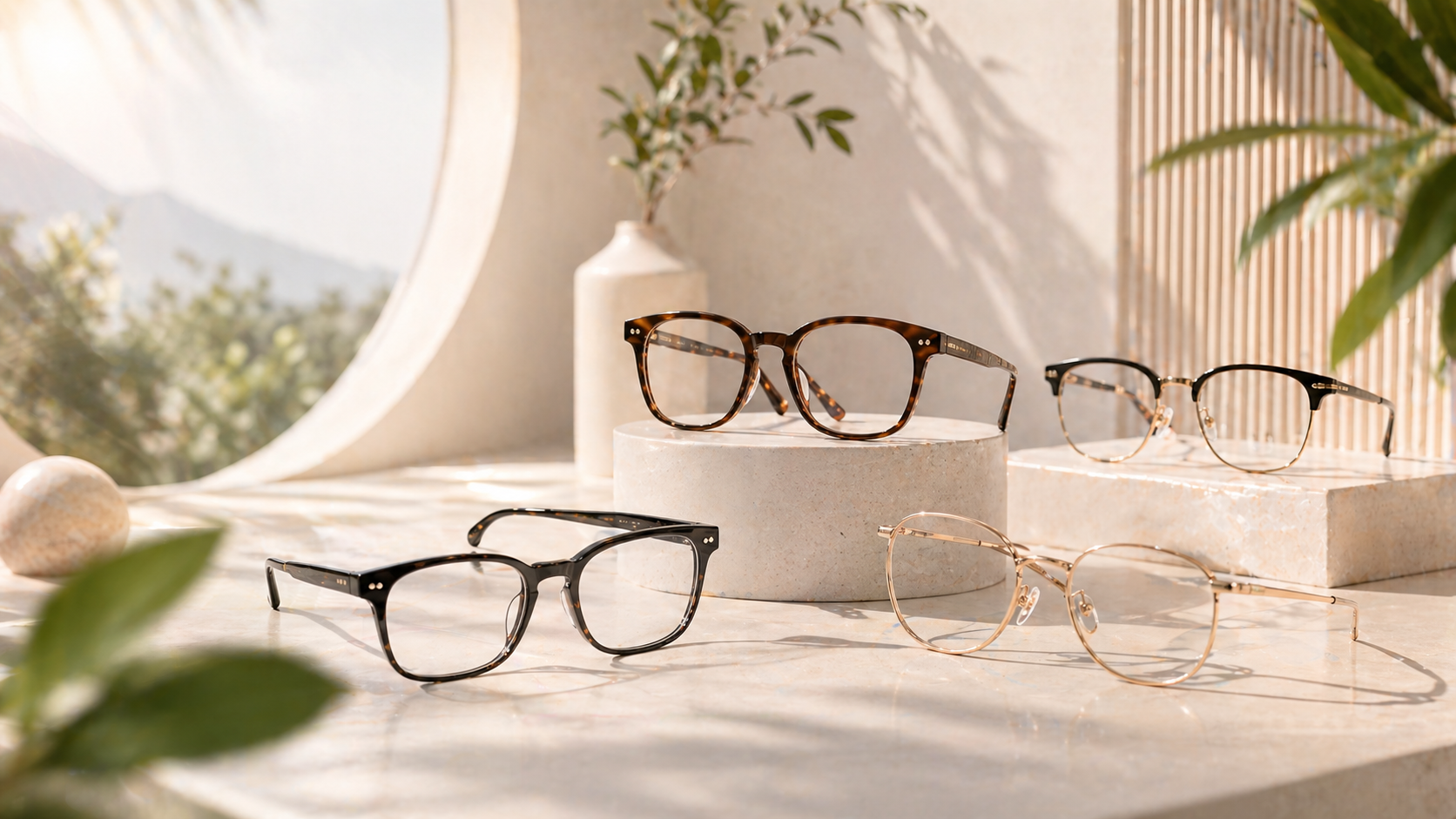 Gọng kính rất đa dạng về chất liệu